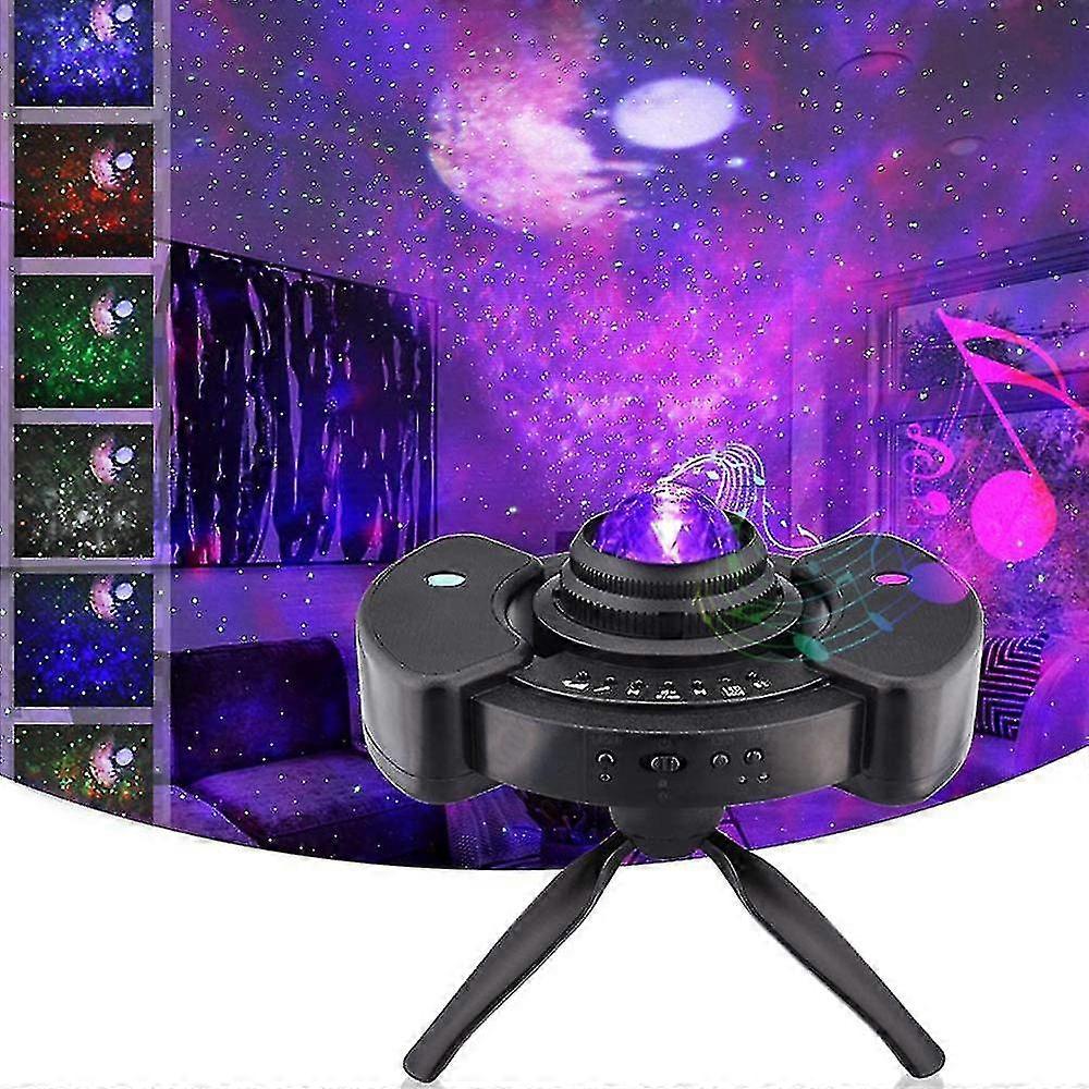 4 In 1 LED Night Light Projector with Adjustable Tripod Stand, Colorful Starry Galaxy Projector Suitable for Decoration in Adults' and Kids'