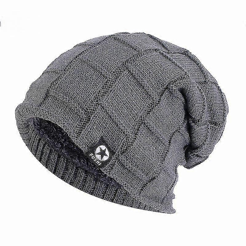 2 Pack Knitted Baggy Skull Cap Black Beanies