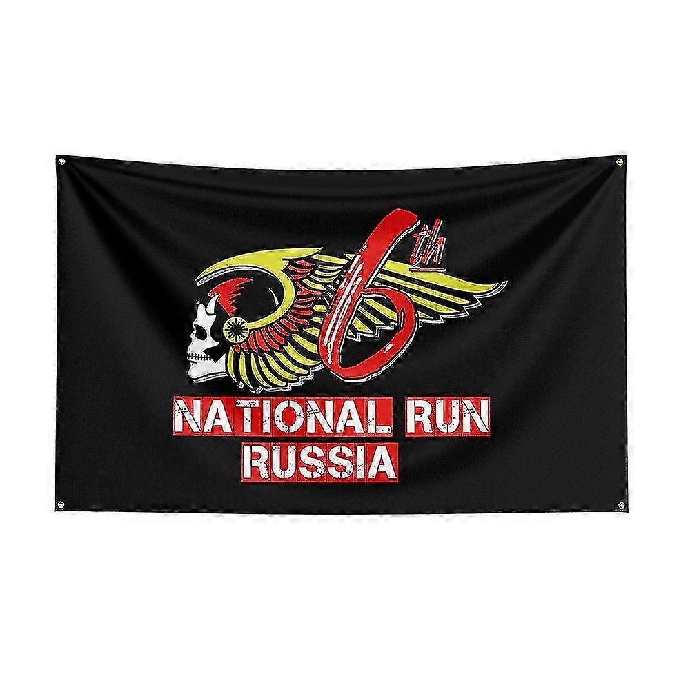 3x5 Mc Hells Angels Polyester Printed Flag Racing Motorcycle Banner for Decor