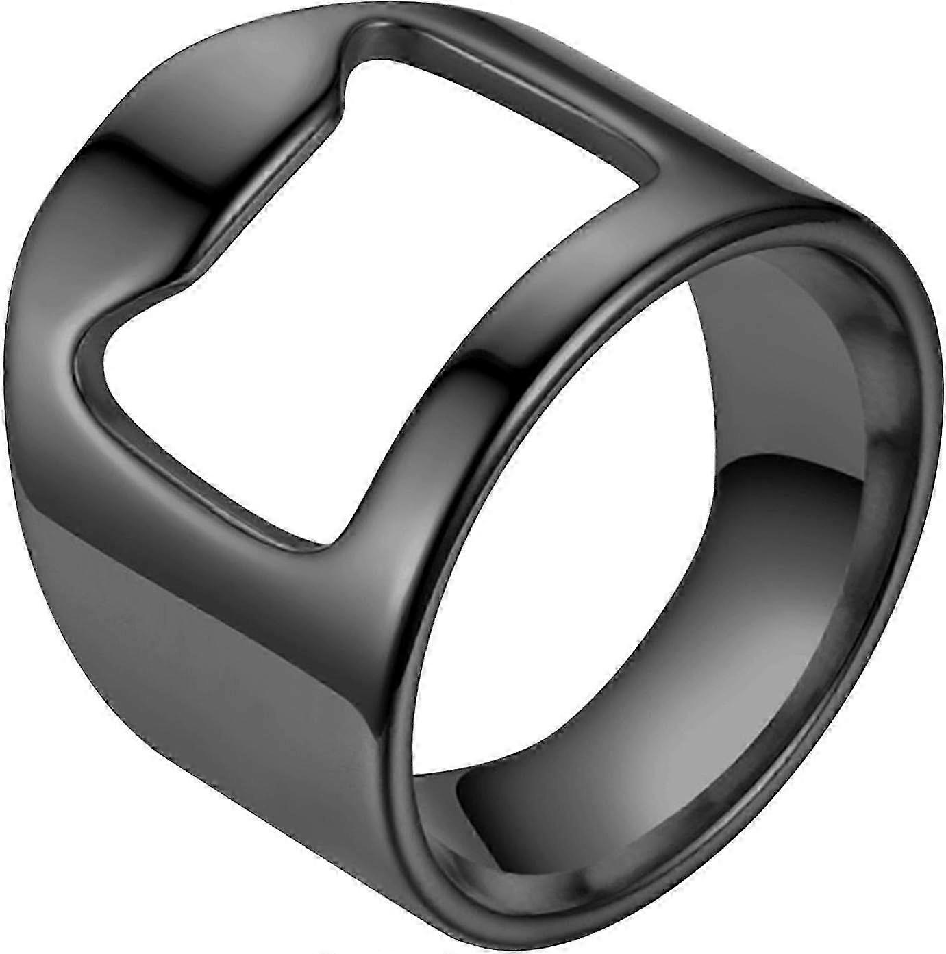 Portable Beer Bottle Opener - Stylish Titanium Steel Bartender Ring, Creative Design for Beer Lovers