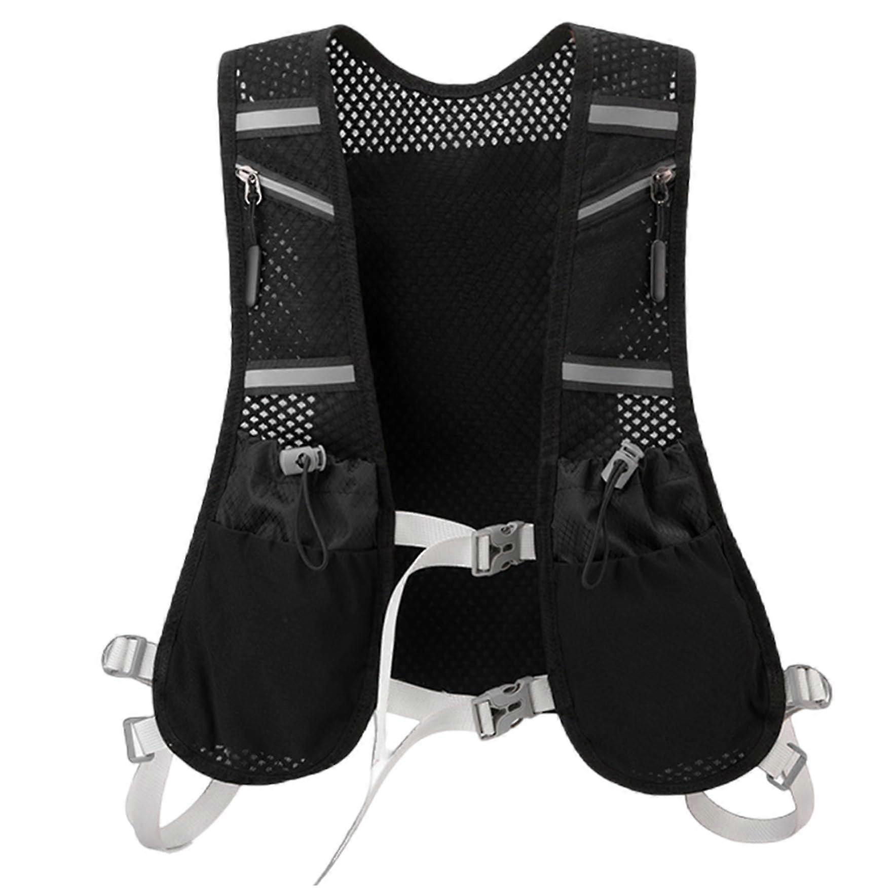 Running Hydration Vest for Men and Women, Lightweight Adjustable Water Backpack with Phone Holder and Multiple Pockets
