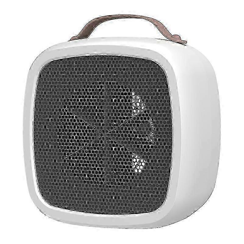 Compact Electric Mini Fan Space Heater for Winter, Battery Powered with High Output and Thermostat Function