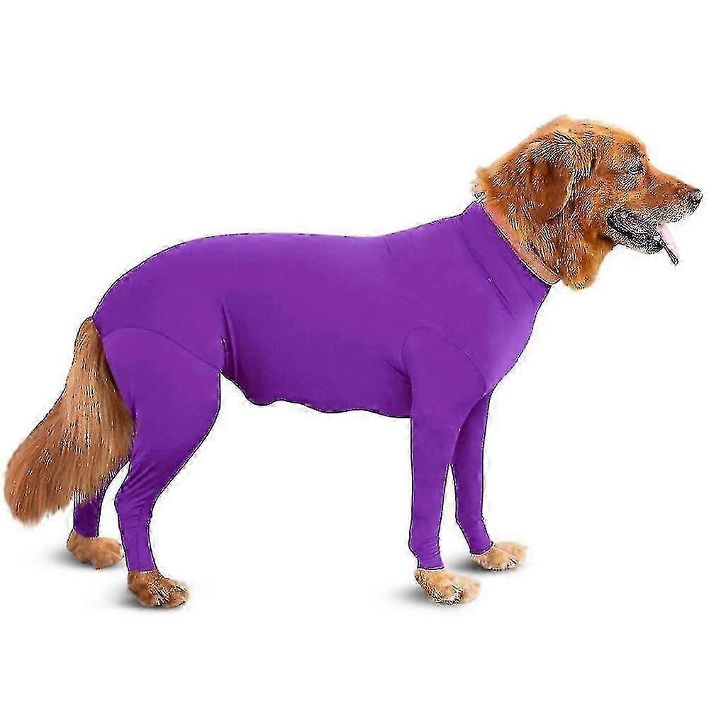 Pet Onesie - פתרון נשירת שיער לכלבים לבית, לרכב, לנסיעות, חולצה להקלה על חרדה, איכות הגנה מפני קרינת UV וקרציות