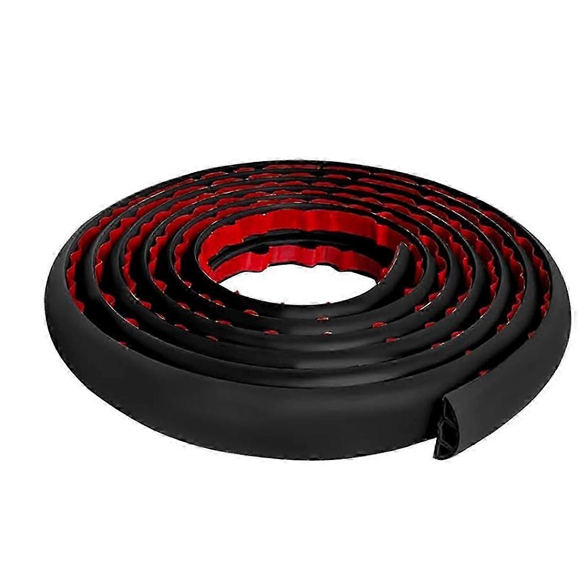 Self-Adhesive 10FT Floor Cable Management Protector for Power Cords in Black