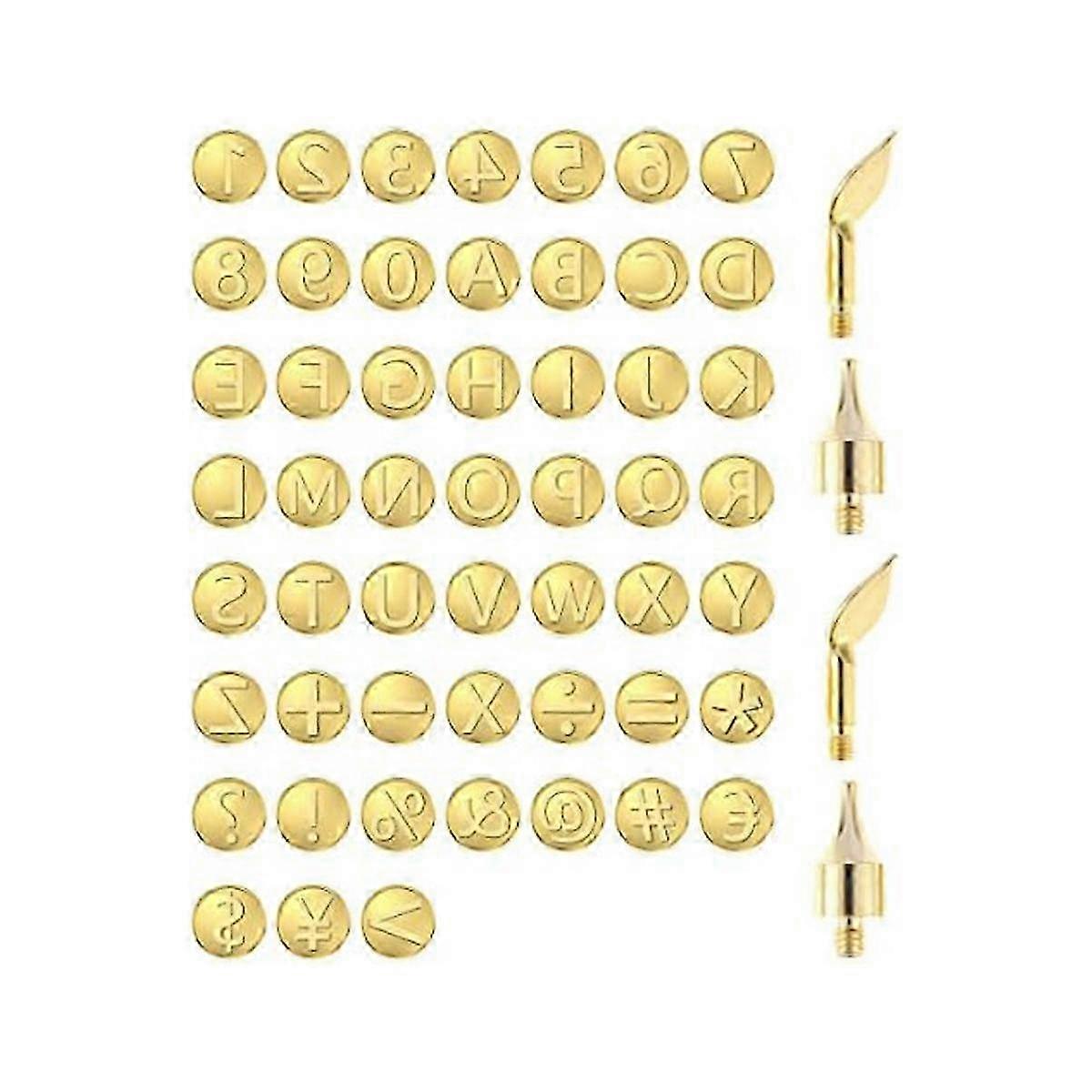 56Pcs Wood Burning Tip Set with Alphabet for DIY Embossing and Carving Craft