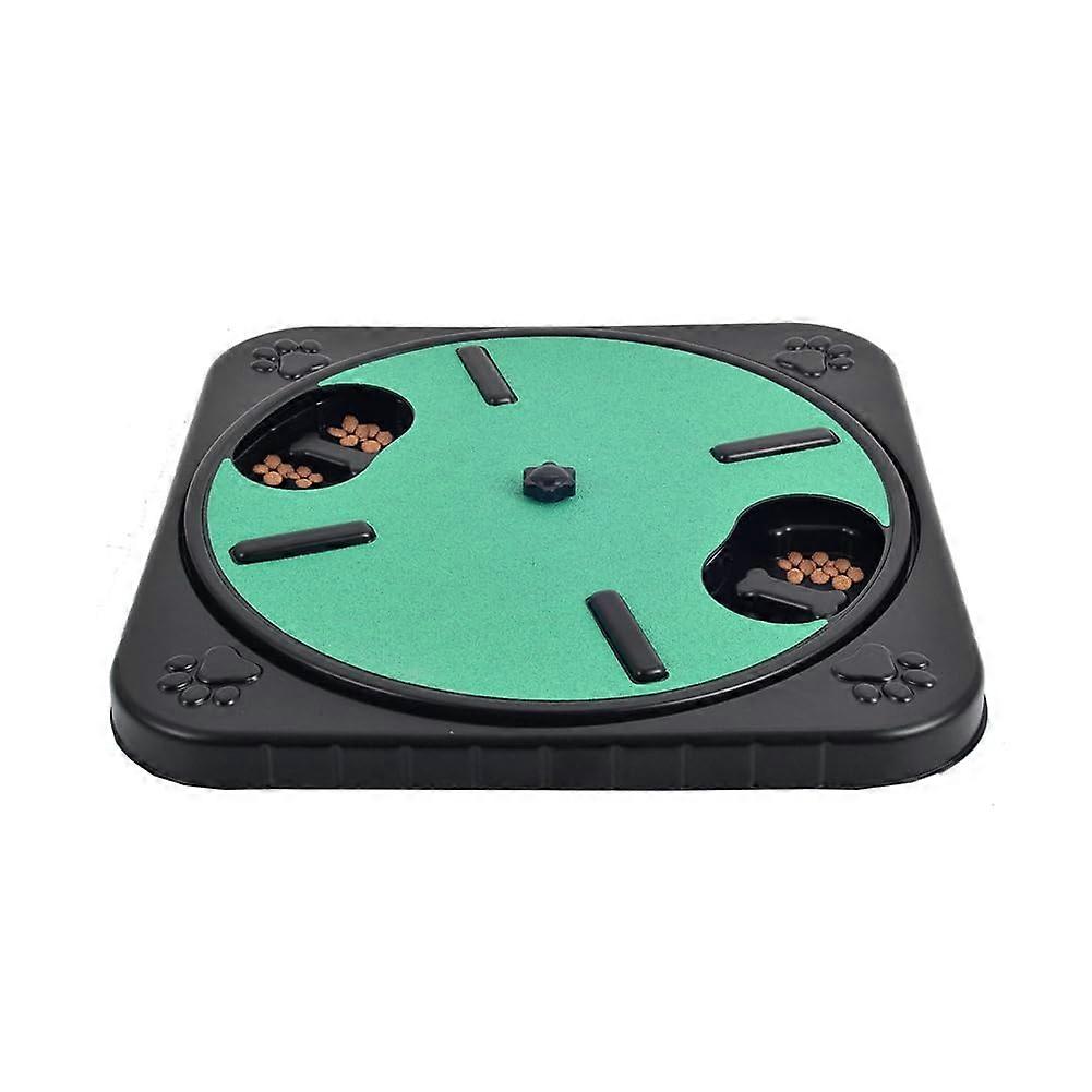 Scratching Board for Dogs With Rotatable Round Design, Green, Removable Snack Compartments, For Dog Nails