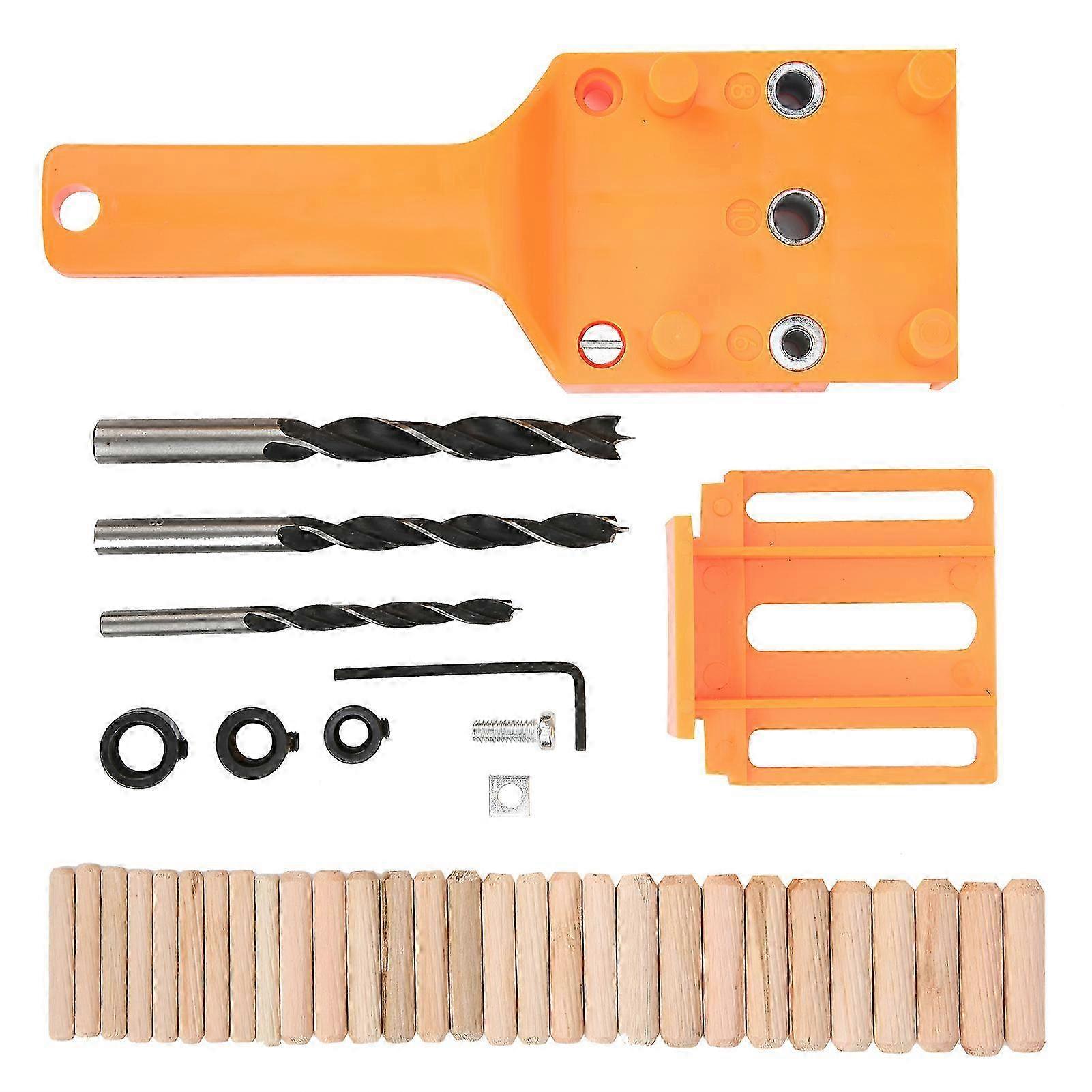 38Pcs/Set Woodworking Straight Drill Hole Locator Carpentry Drilling Guide Hand Tools