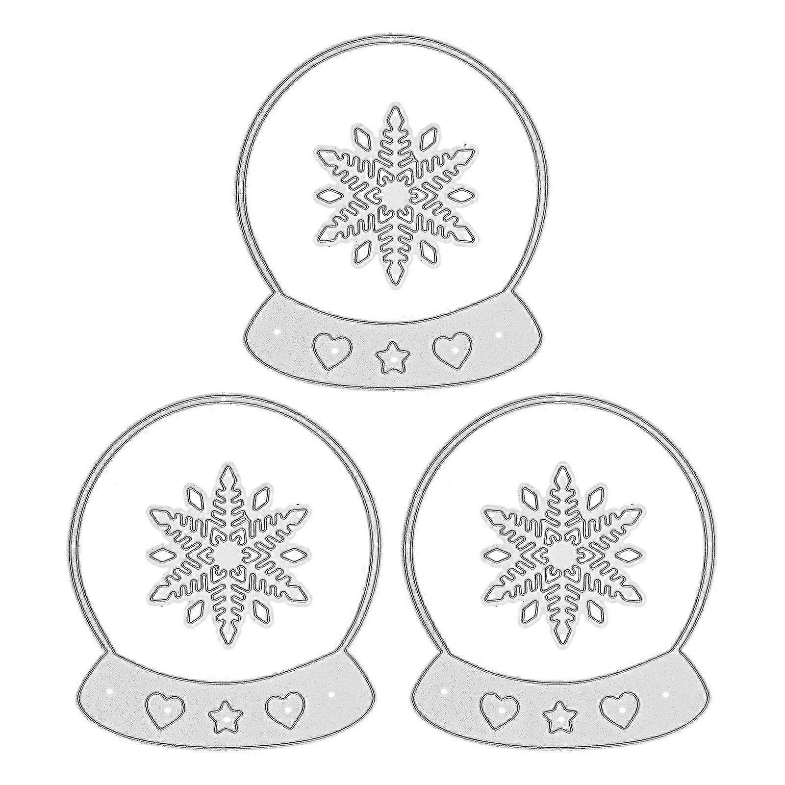 Embossing Cutting Dies Carbon Steel Crystal Ball Snowflake Shape Ideal for DIY Scrapbook Craft