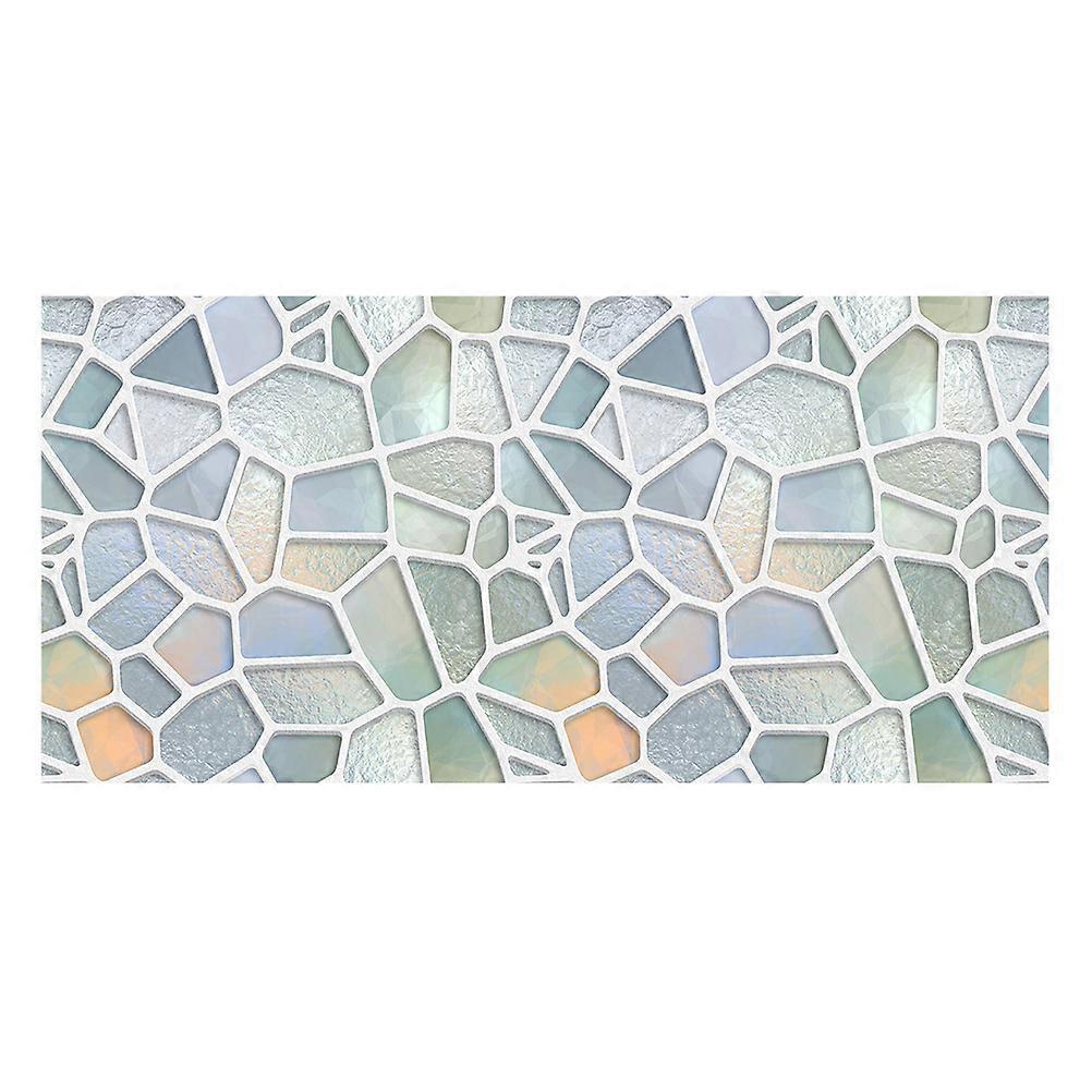 European Style Frosted Privacy Window Film Static Cling Decorative Glass Sticker for Bathroom, Living Room, Office Easy Application Reusable