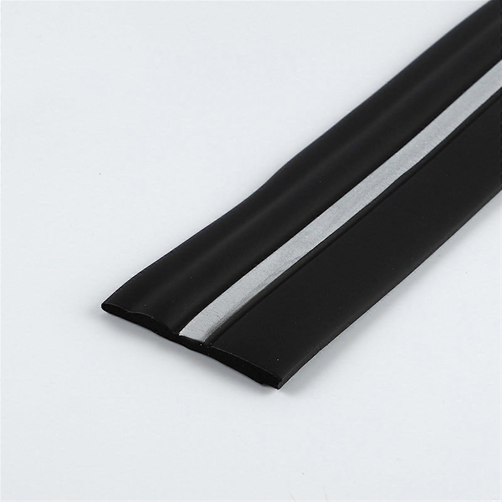 SelfAdhesive Sealing Strip, Flexible Skirting Board, 4 Inches x 20 Feet (Black Silver)