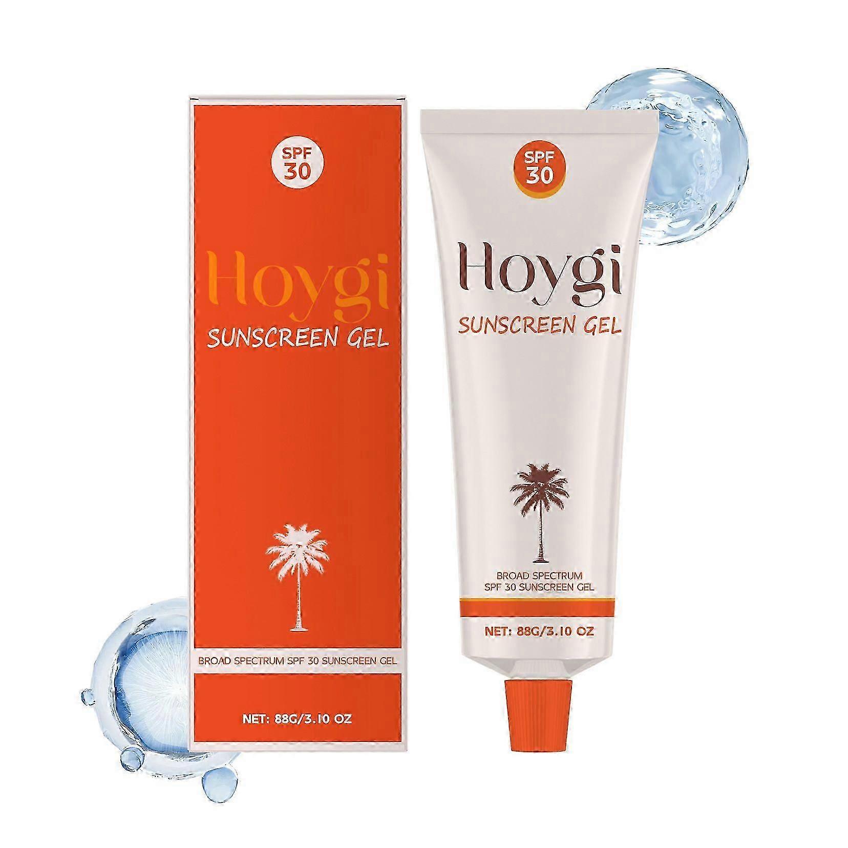 ハイドレーティング日焼け止めSPF30、顔と体のための日焼け止め、ポータブル着色日焼け止め、ミネラル日焼け止めジェル、日焼け止め、強力な屋外UVA / UVB保護