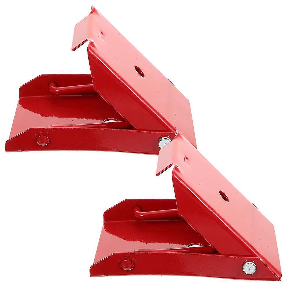 Vehicle Stabilization Wheel Chocks Metal Triangular Shape Parking Safety For Drivers 12.60X8.40X2.00CM 2Pcs