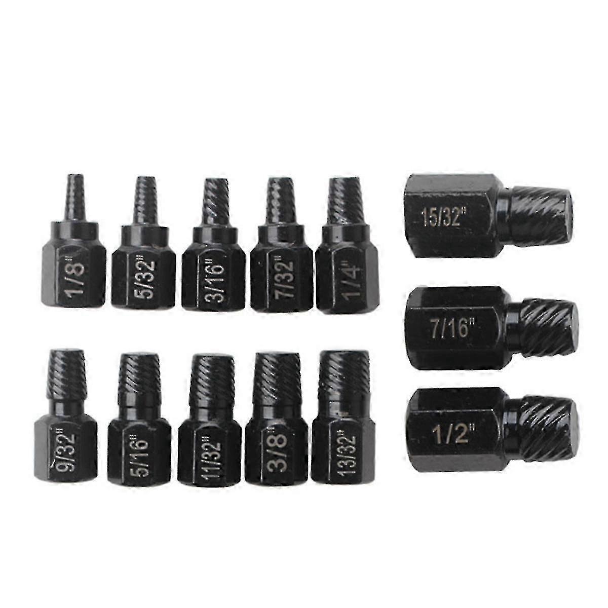 13Pcs Screw Extractor Kit Damaged Screw Remover Set Easy Out Drill Bits Broken Bolt Stud Remover Sc js