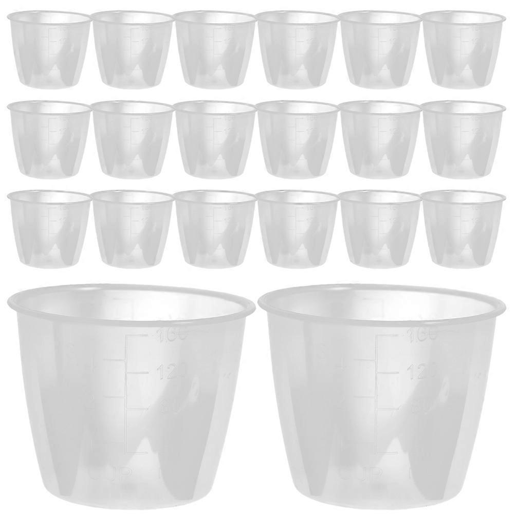 20pcs Transparent Plastic Rice Measuring Cups for Rice Cookers – Lightweight, Easy to Use with Scale for Precise Measurement and Compact Storage