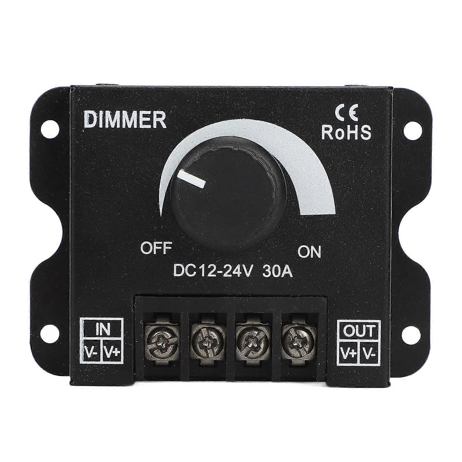 LED Dimmer Stepless Dimming Heat Dissipation LED LEG Light Strip Dimmer 12 24 V Single Channel