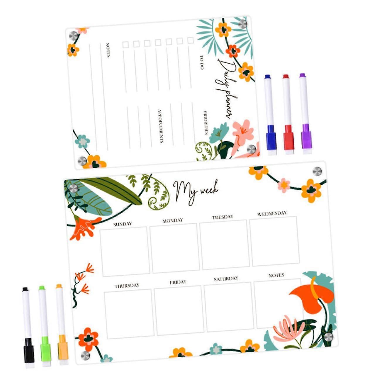 1 Sentence Magnetic Planning Board Whiteboard Wipeable With Markers For Refrigerator Weekly And Monthly Planning For Office And Home