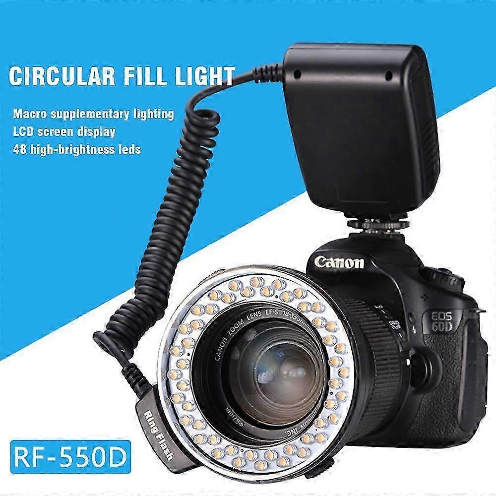 Νέο φως λάμψης RF 550D δαχτυλιδιών των οδηγήσεων μακροεντολών για τις φωτογραφικές μηχανές DSLR