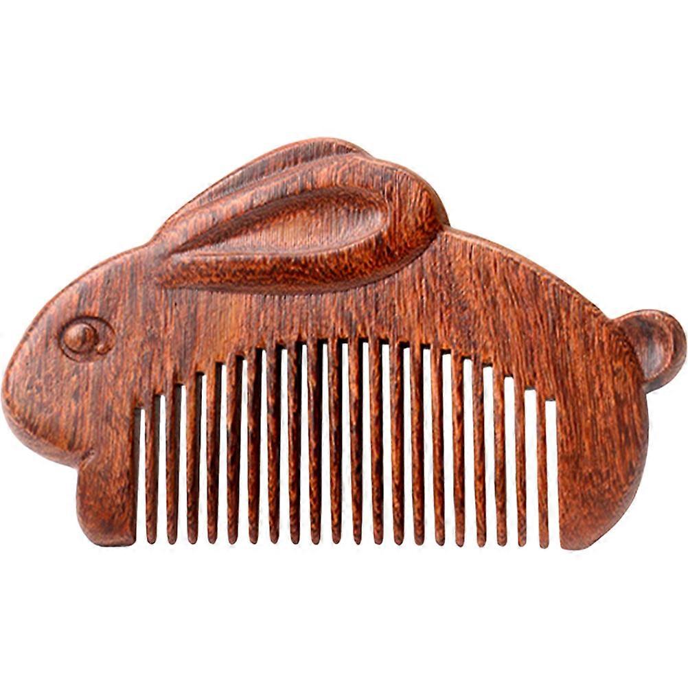 Massaging Comb Sandalwood Comb Portable Comb for Outdoor Use Scalp Massage Circulation Stimulation Synthetic Material 1Set