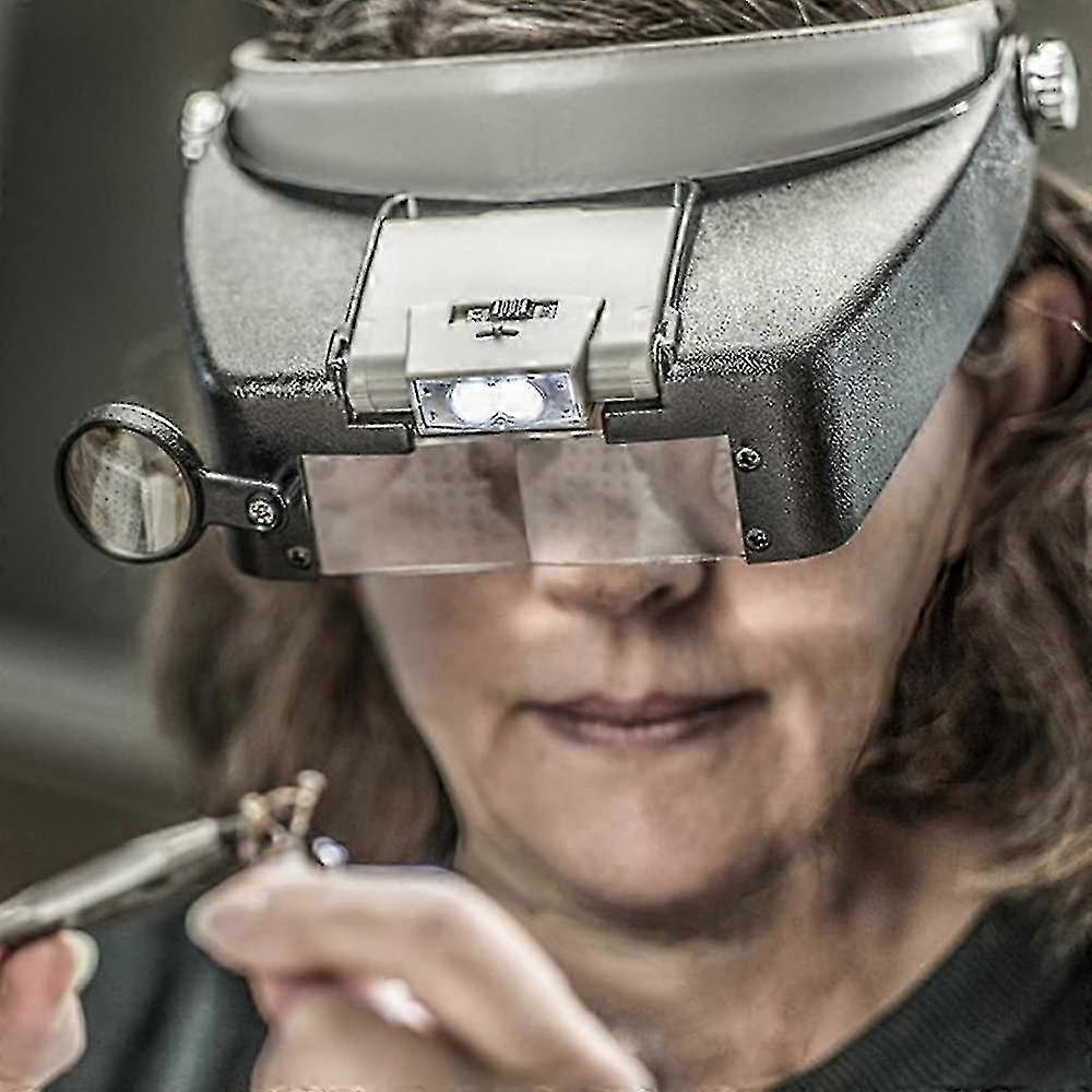 LED headlamp magnifier