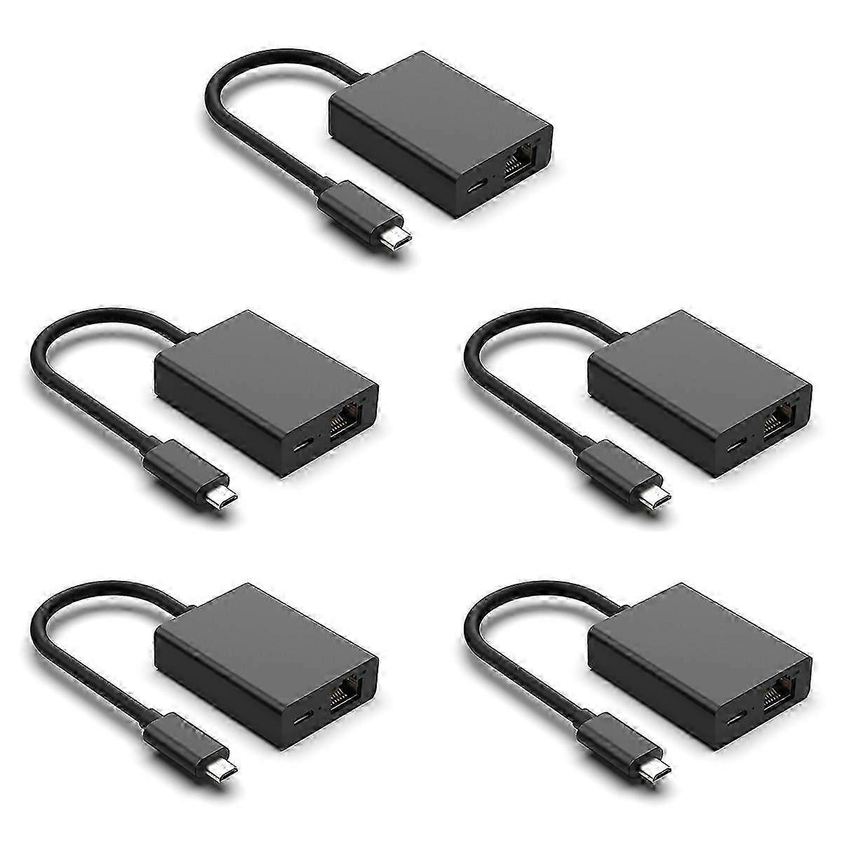 5X Micro-usb Network Card Ethernet Adapter 100m Network Card Adapter For 4k Ethernet Switch Router