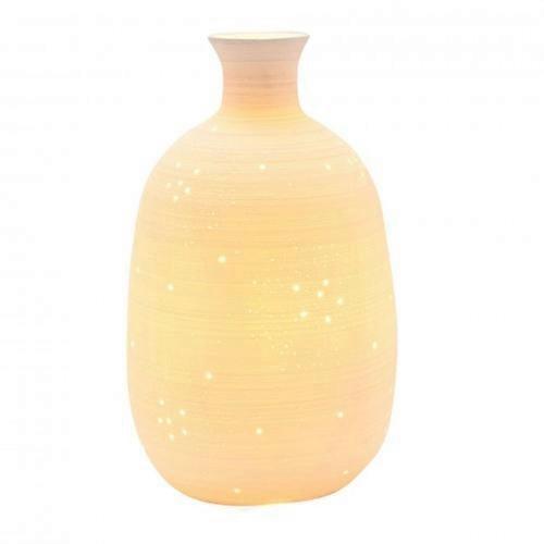 Hestia White Tall Textured Table Lamp