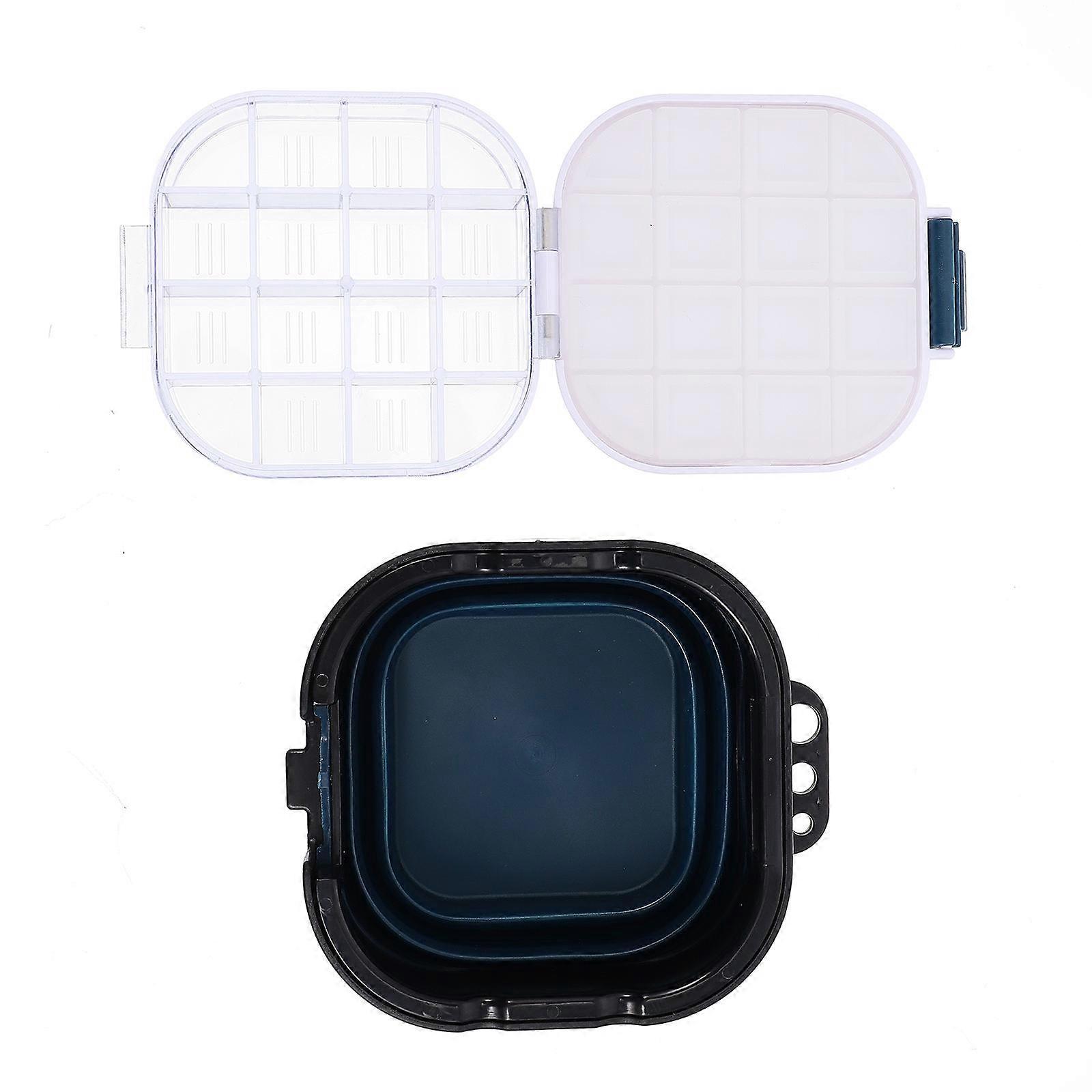 Blue Collapsible Bucket for Loading Oil Paint Pens with Durable Silicone PP Material 7.87 Inches