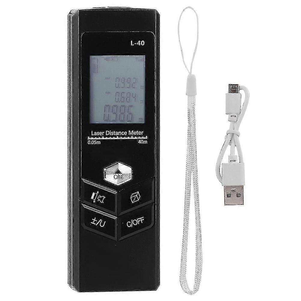 Range Finder Black Laser Distance Meter Handheld Rangefinder Measuring Tools 40 Meters