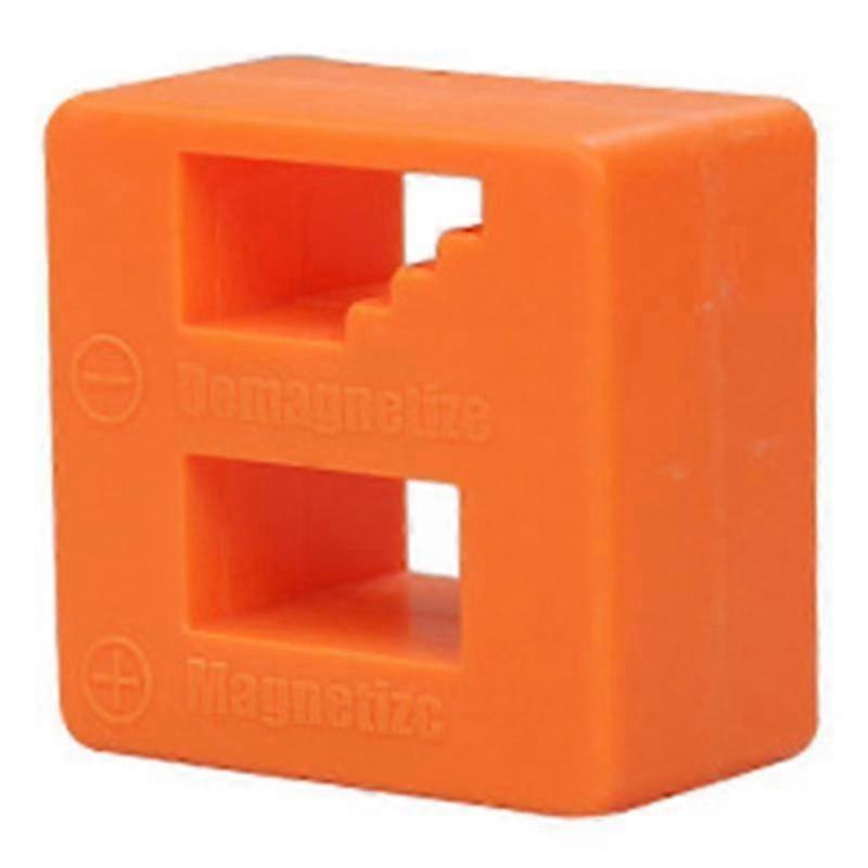2-in-1 Magnetizer & Demagnetizer Tool for Screwdriver Bits & Metal Parts - Compact Orange Design for Easy Use