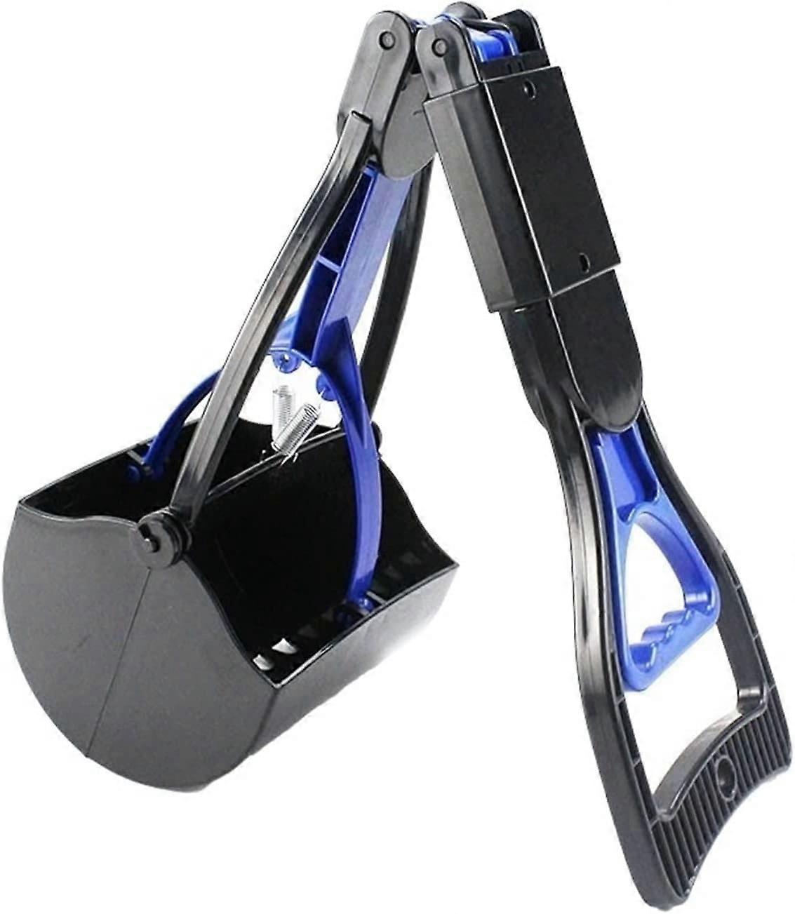Dog Poop Scooper 60cm Foldable Long Handle Clip Scoop for Easy Pet Waste Pickup - Available in Blue and Pink