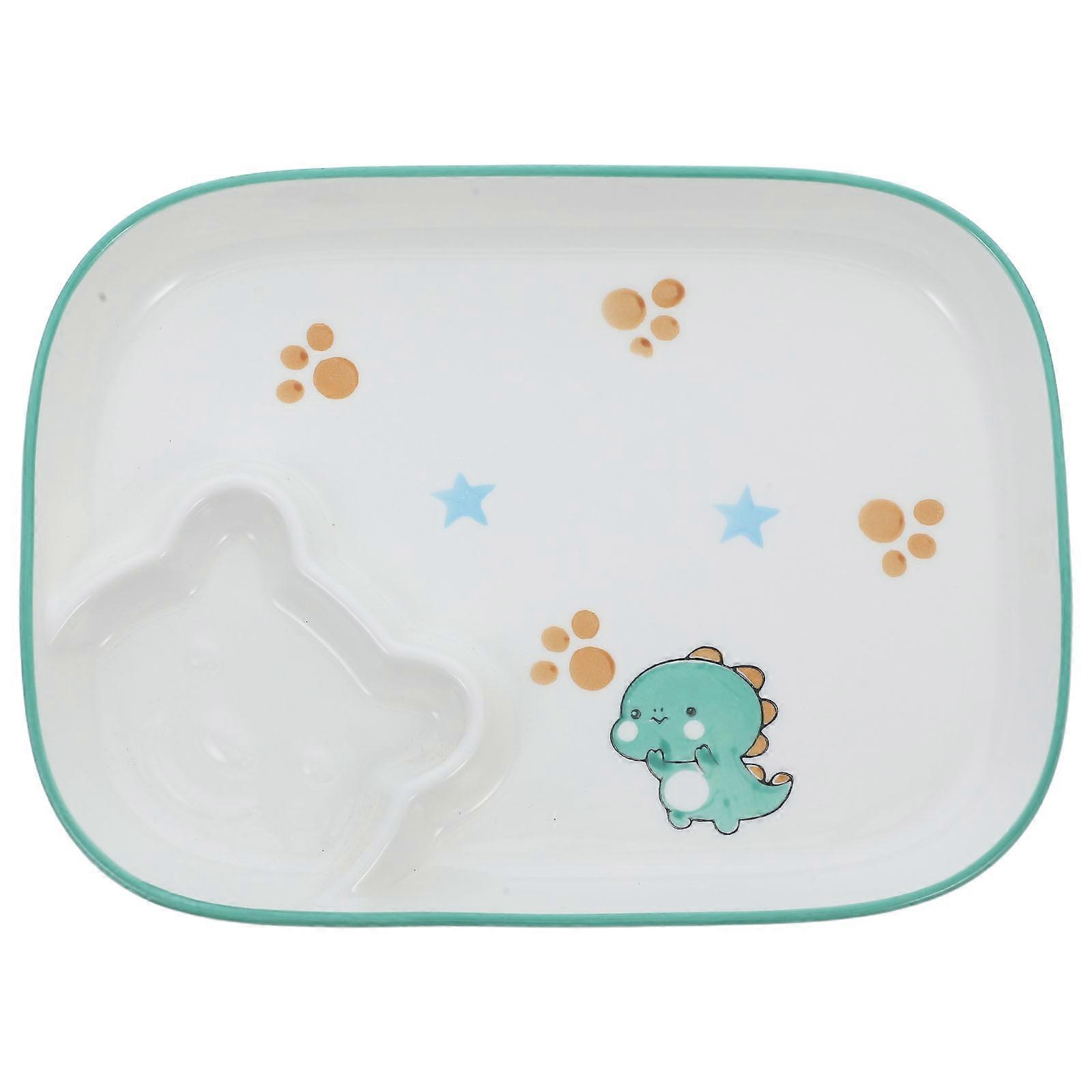 Dumpling Serving Dish Ceramic Food Plate Home Use 24.5X18.5CM Food Serving 1Pc