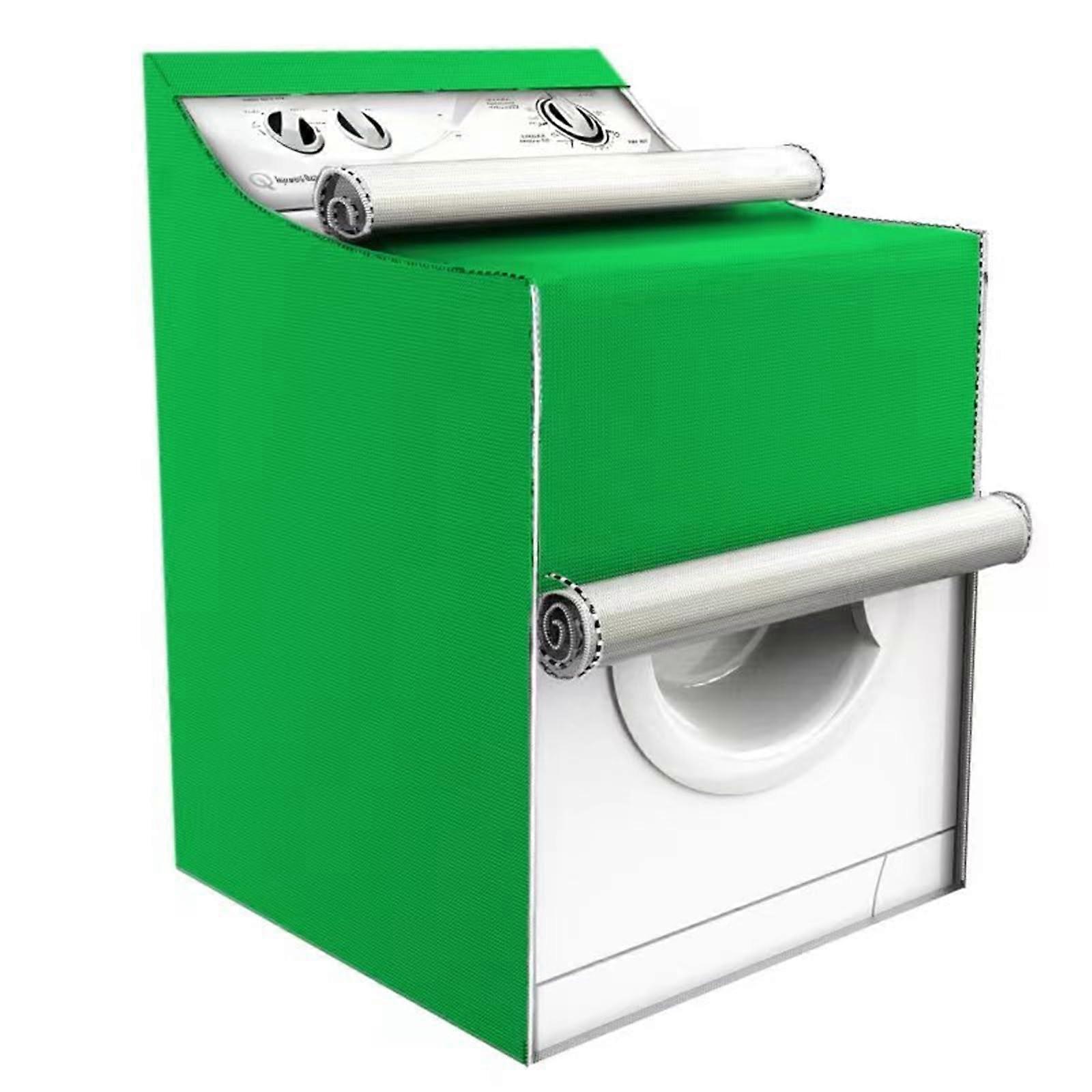Washing Machine Cover Front-Loading Waterproof Dustproof Sun-Protection Fits Front-Loaders Green