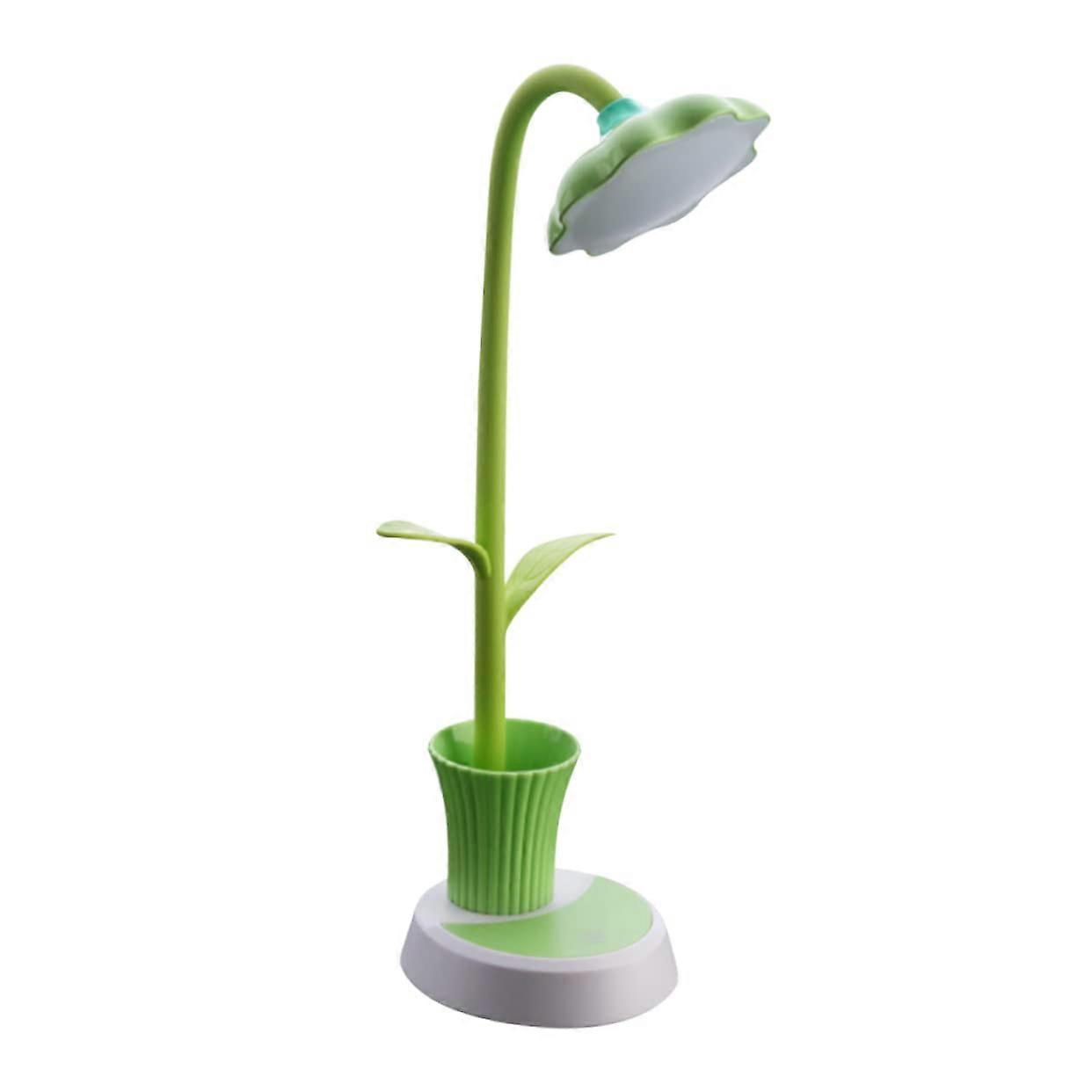 Desk Lamp for Kids - Touch Control Rechargeable Green Table Lamp for Reading and Learning, Portable Study Light