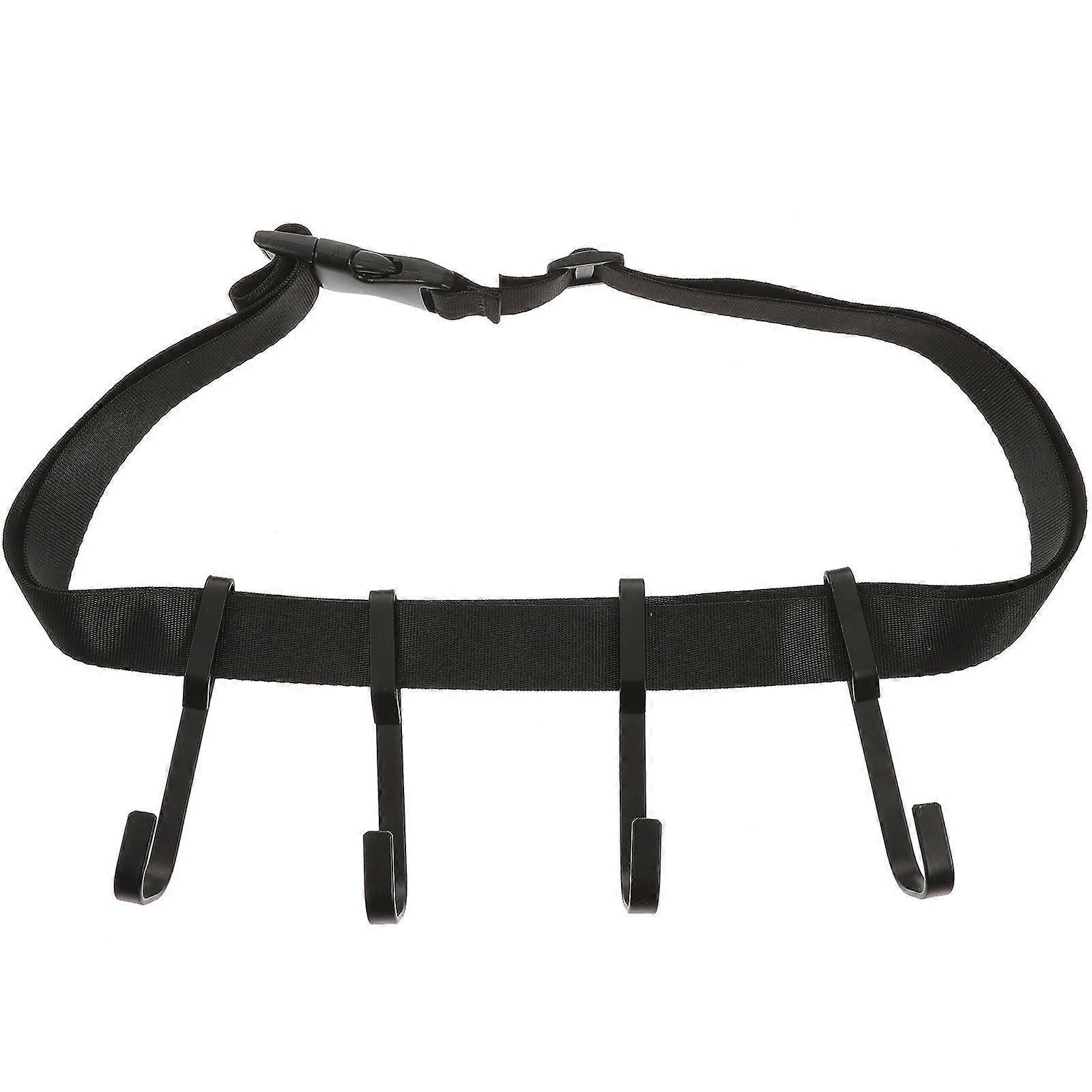 Black Metal Tree Bracket for Camping with Durable Nylon Straps 1 Set