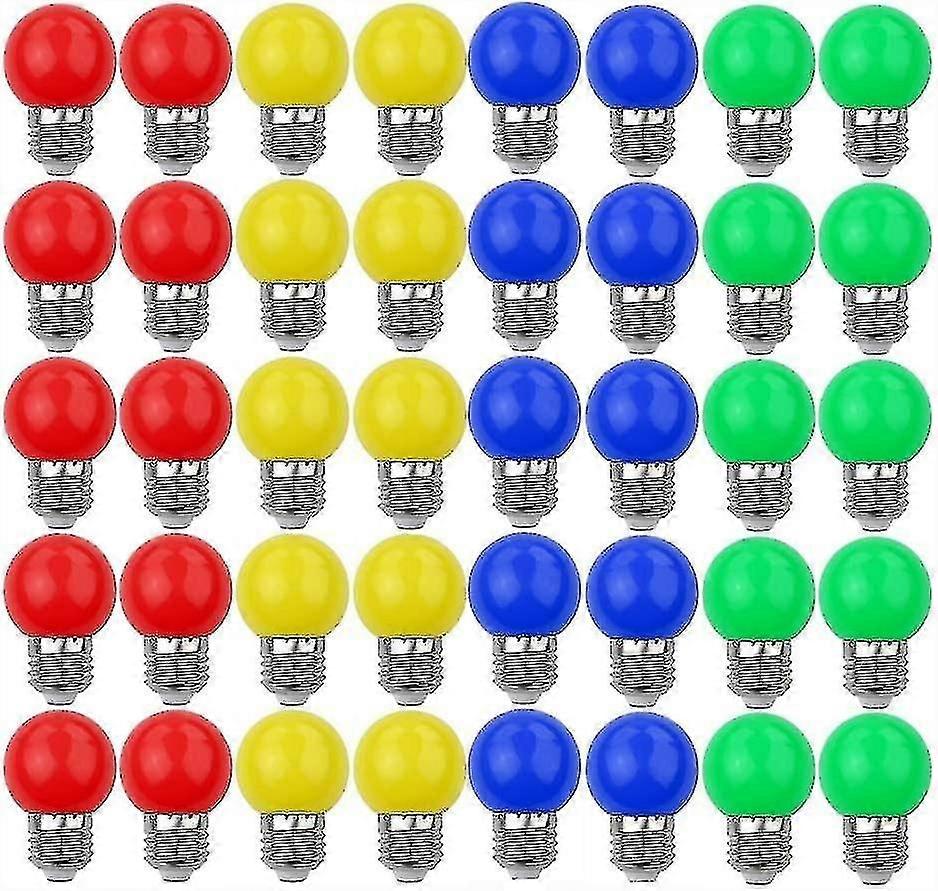 40X لمبات LED ملونة E27 ديكور وتصميم خفيف 240 لومن AC220V-240V مصباح الديكور ألوان مختلطة أحمر أصفر أزرق أخضر [EQ