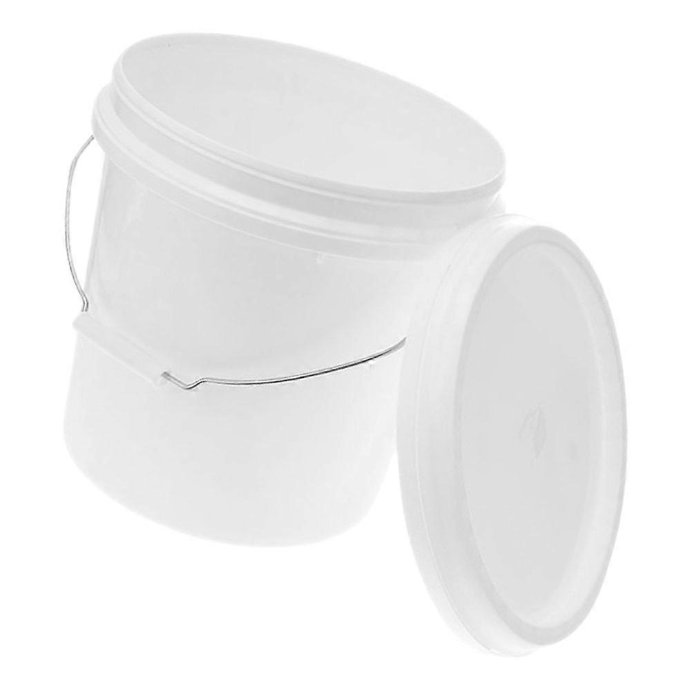 White Plastic Storage Bucket with Lid for Home and Industrial Use 10L Capacity