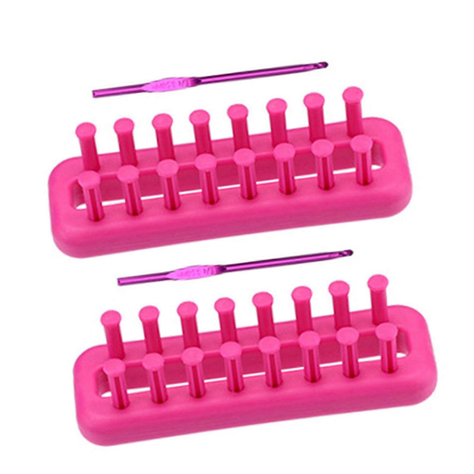 1 or 2 Set Rectangular Knitting Loomed Set Crochet Accessories Knitting Frame For Blanket Scarf DIY Craft Enthusiasts Multicolor