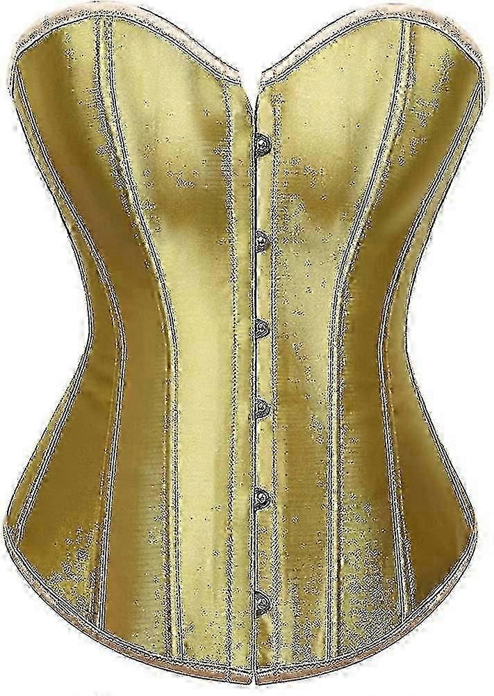 Women's Bustier Corset Top Sexy Lingerie Sets Black Satin Waist Cincher