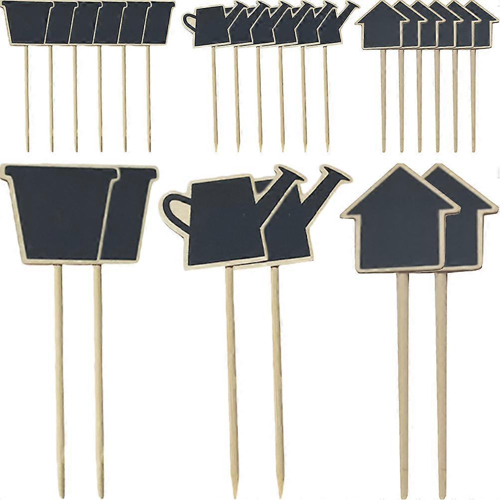Chalkboard Decoration Table Top Chalkboard Sign Rectangular Simple Design Parties 6.9×3.1×0.2in 30Pcs