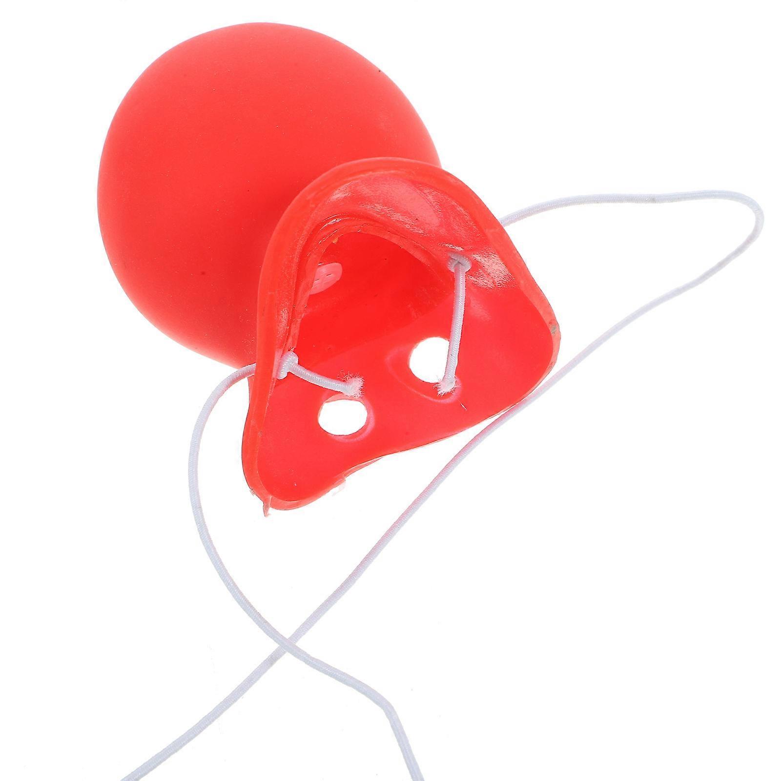Carnival Accessory Clown Nose Honking Sound Costume Props Red Color Round Style Halloween Christmas Clown Costume 6.50X6.00X4.50cm 1Pack