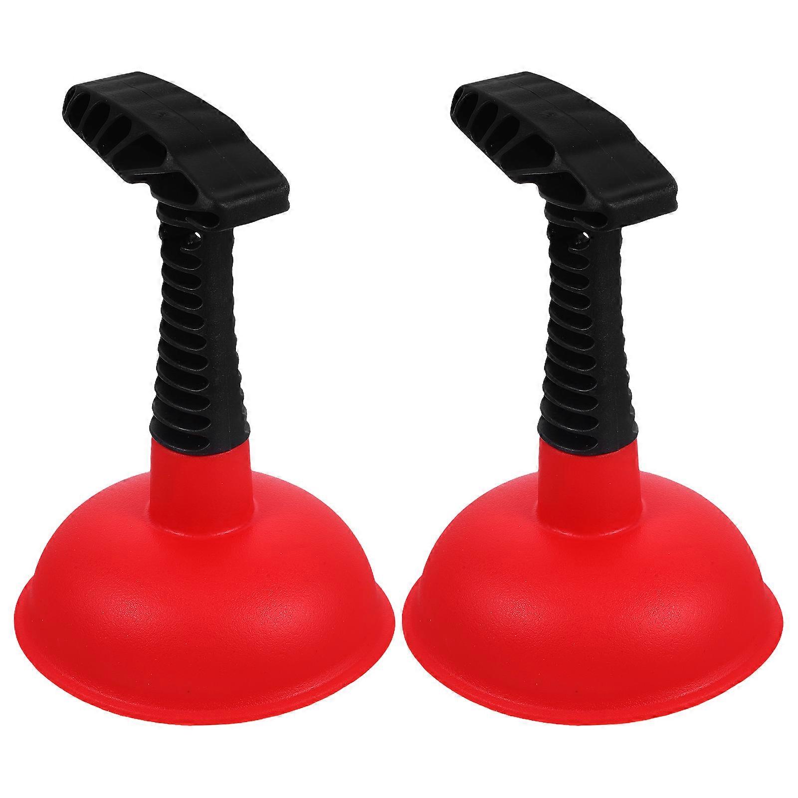 2pcs Kitchen Sink Plunger Household Drain Unclogger Handheld Bathroom Drain Cleaning Tool for Hair and Sludge Removal