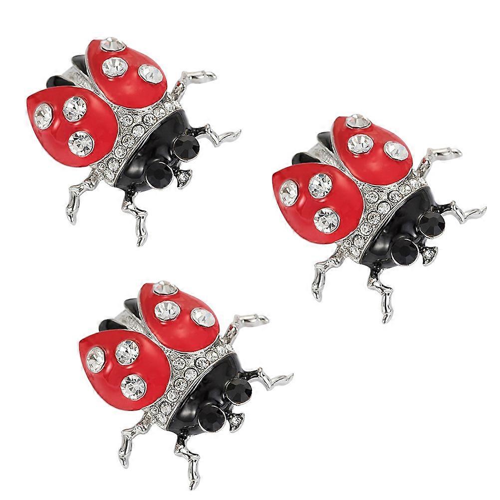Elegant Women Brooch Pin with Red Animal Pattern Alloy for Decoration Use 1.5 Inches