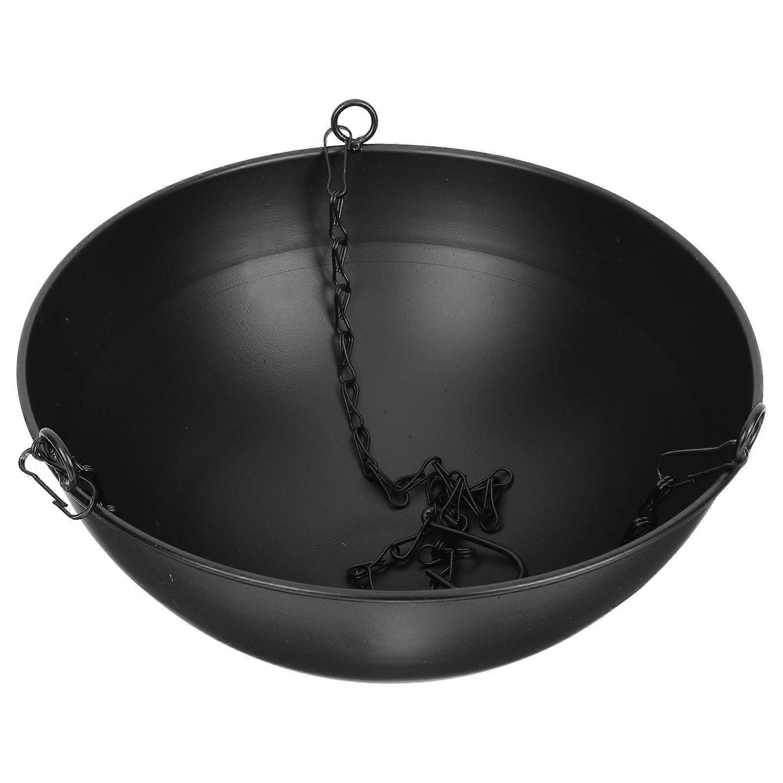 Iron Flower Container Black Hanging Flower Pot for Storage with Space-Saving Practicality