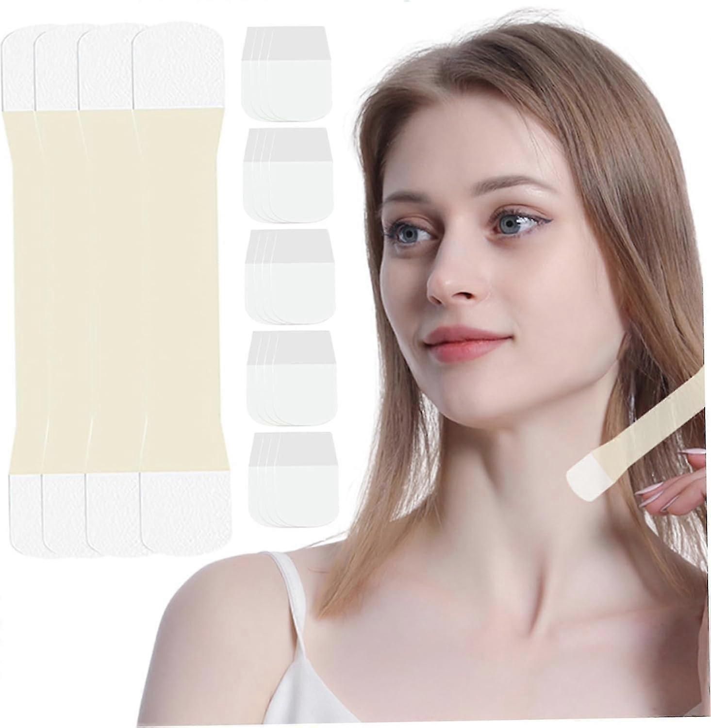 4Pcs Neck Tape Lifting Invisible Neck Lift Tape Anti-Wrinkle Neck Lifting Tape with 20 Replacement Pads for Neck Firming Lifting