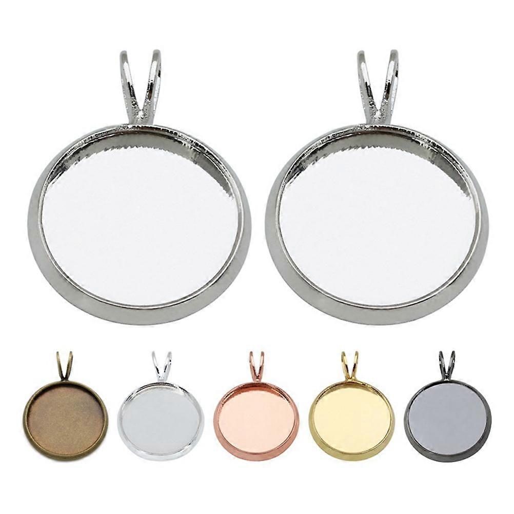 Golden Round Copper Trays for DIY Jewelry Making with 20mm Diameter Perfect for Crafts and Gifts