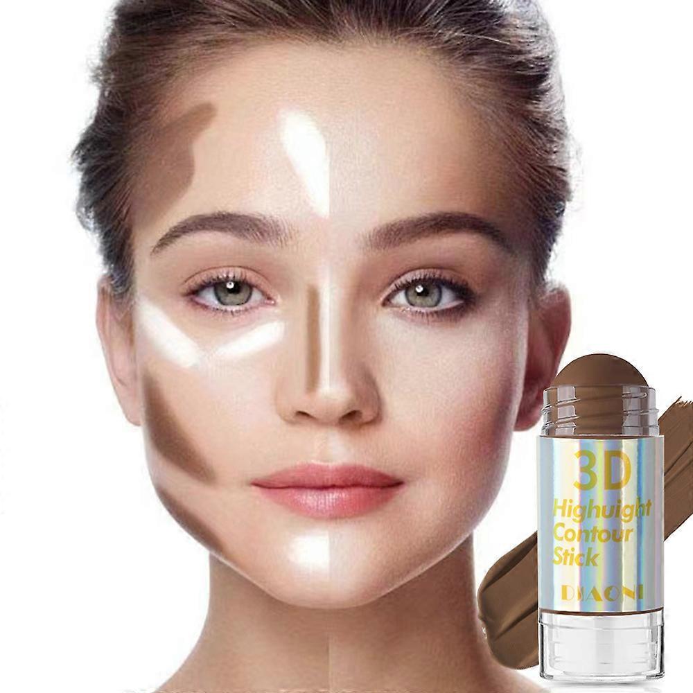 3D Face Brighten Highlighter Bar Cosmetic Face Contour Bronzer Shimmer Highlighter Stick Concealer Cream Makeup tool