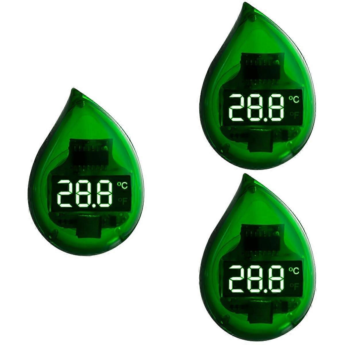 Aquarium Thermometer 3-Pack Glass Hygrometer Thermometer, ABS Body, Digital LCD Display, Aquarium Temperature Meter