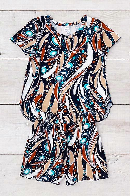 Girls' Stylish Pajama Set – Comfortable & Bright Print, Summer,  HC 6372-002-1