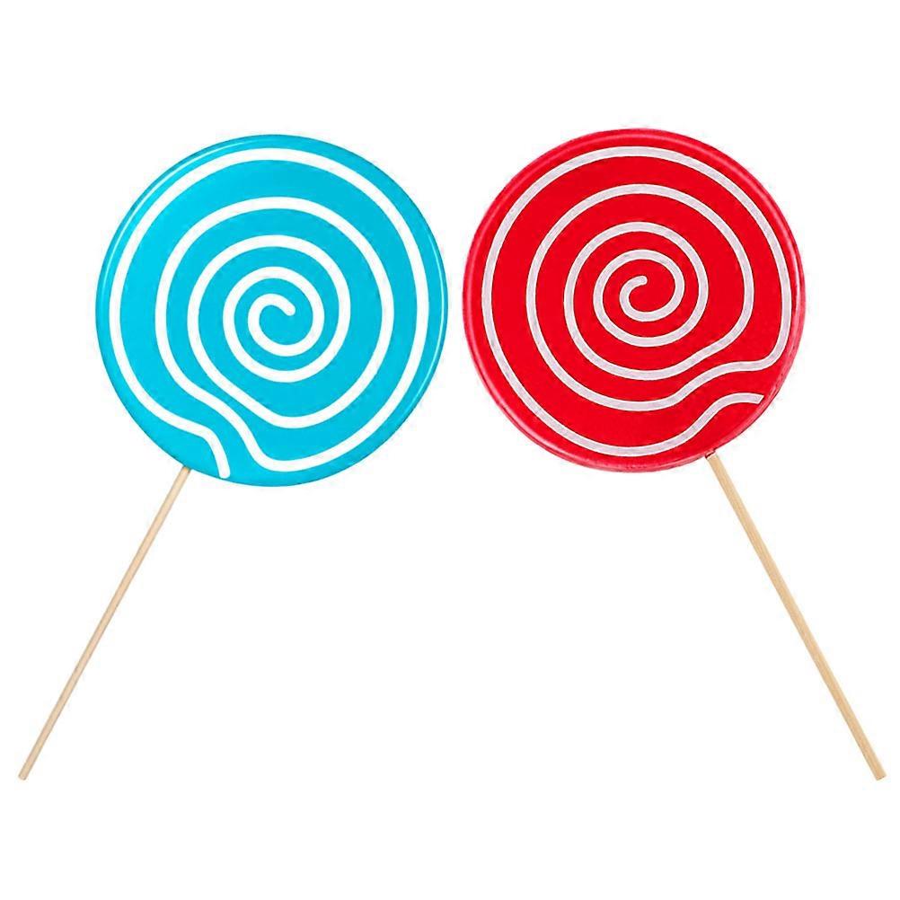 2pcs Lollipop Props Decorative Lollipop Decoration Simulated Lollipop Models
