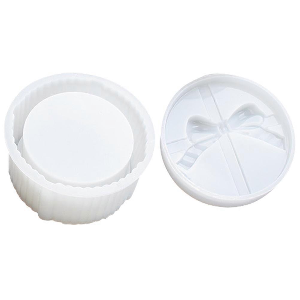 Silicone Round-Shape Storage Box Mold for DIY Crafts 1Set