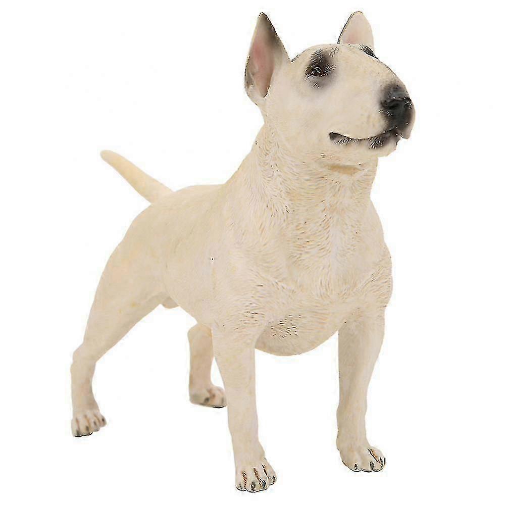 Bull Terrier Model Ornament for Desktop Decoration and Educational Toy Simulation